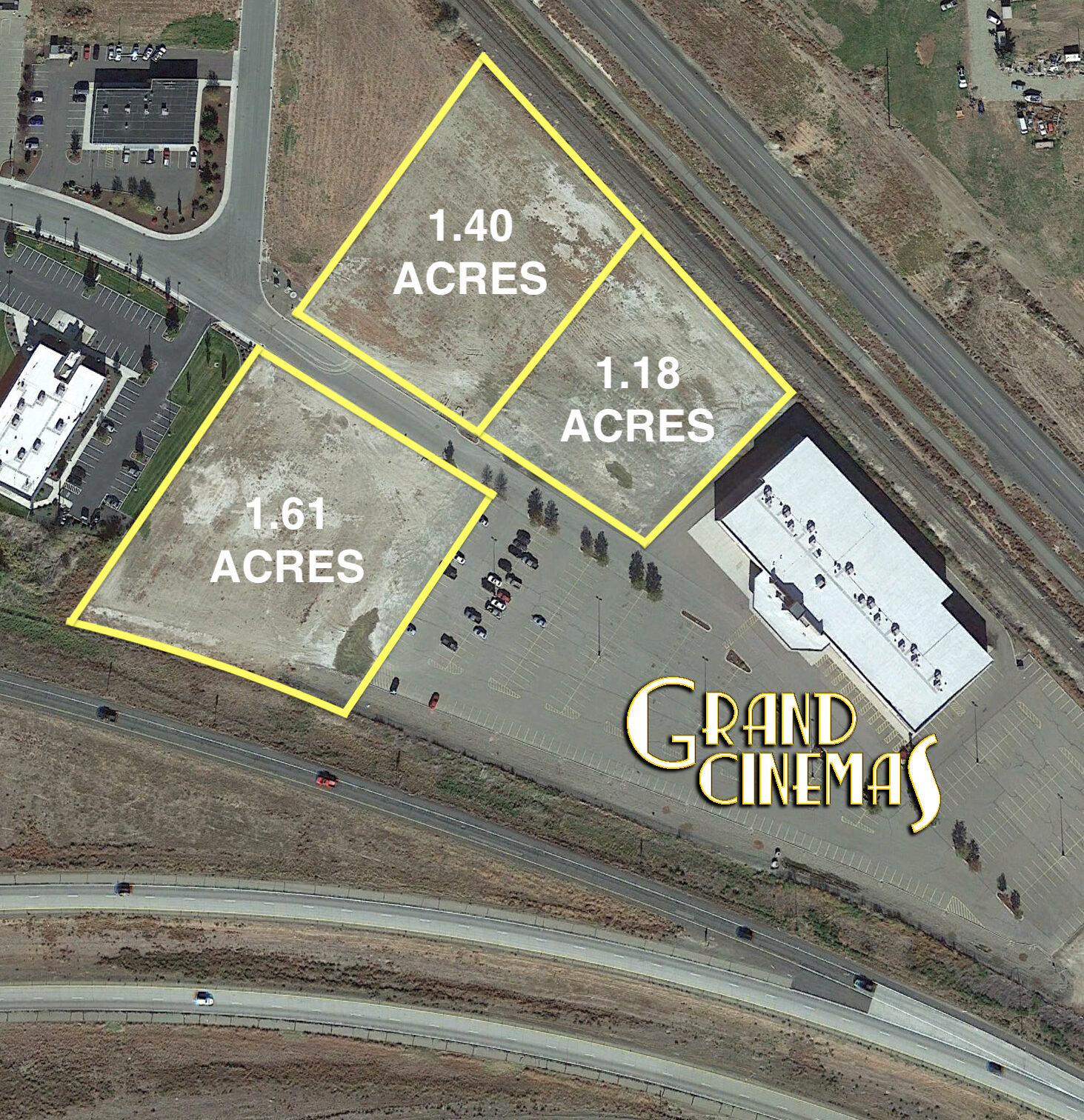 Map of 3 lots near Grand Cinemas